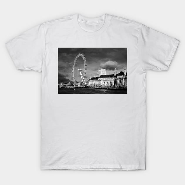 London Eye South Bank River Thames UK T-Shirt by AndyEvansPhotos